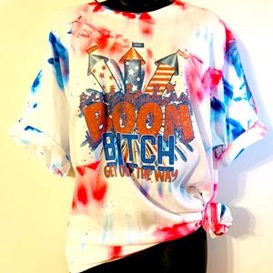 Boom Bitch 4th of July Tie-Dye Shirt